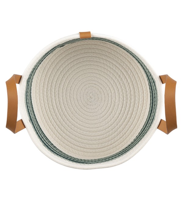 Корзина для хранения helly D30х15 см, бежевая/зеленая