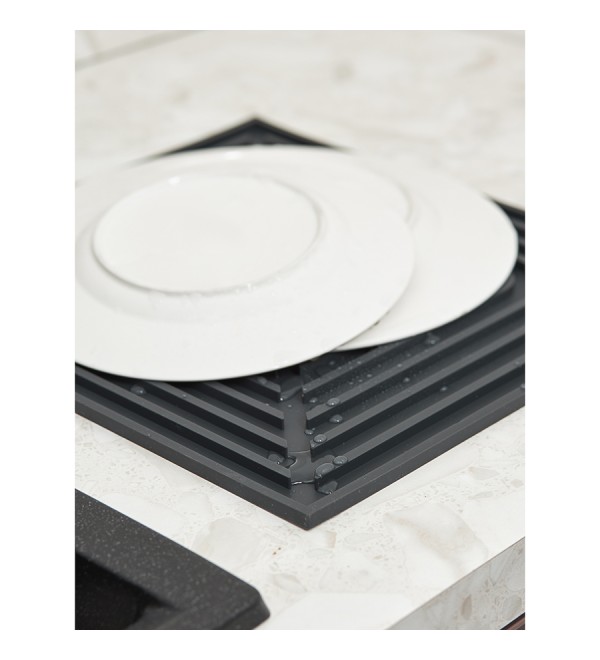 Коврик для сушки посуды dry flex, 34,5х31,5 см, графит
