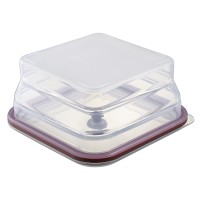Контейнер для переноски и хранения силиконовый квадратный складной silikobox, 1,2 л, темно-сливовый