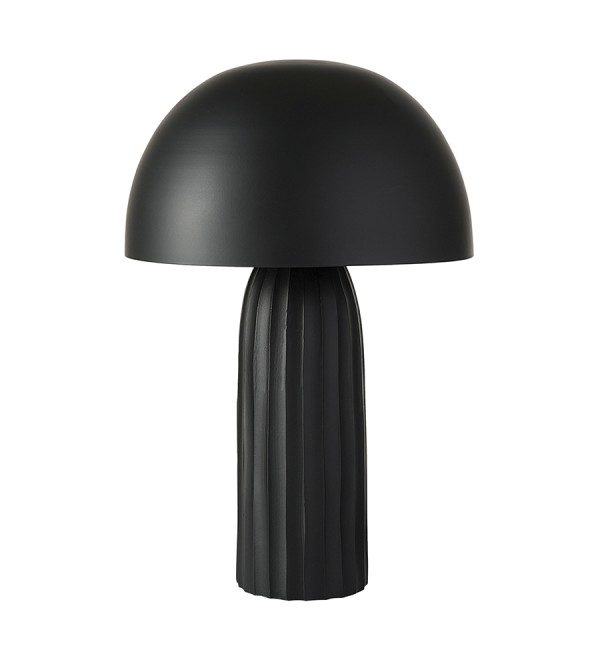 Лампа настольная texture sleek, D24х37 см, черная