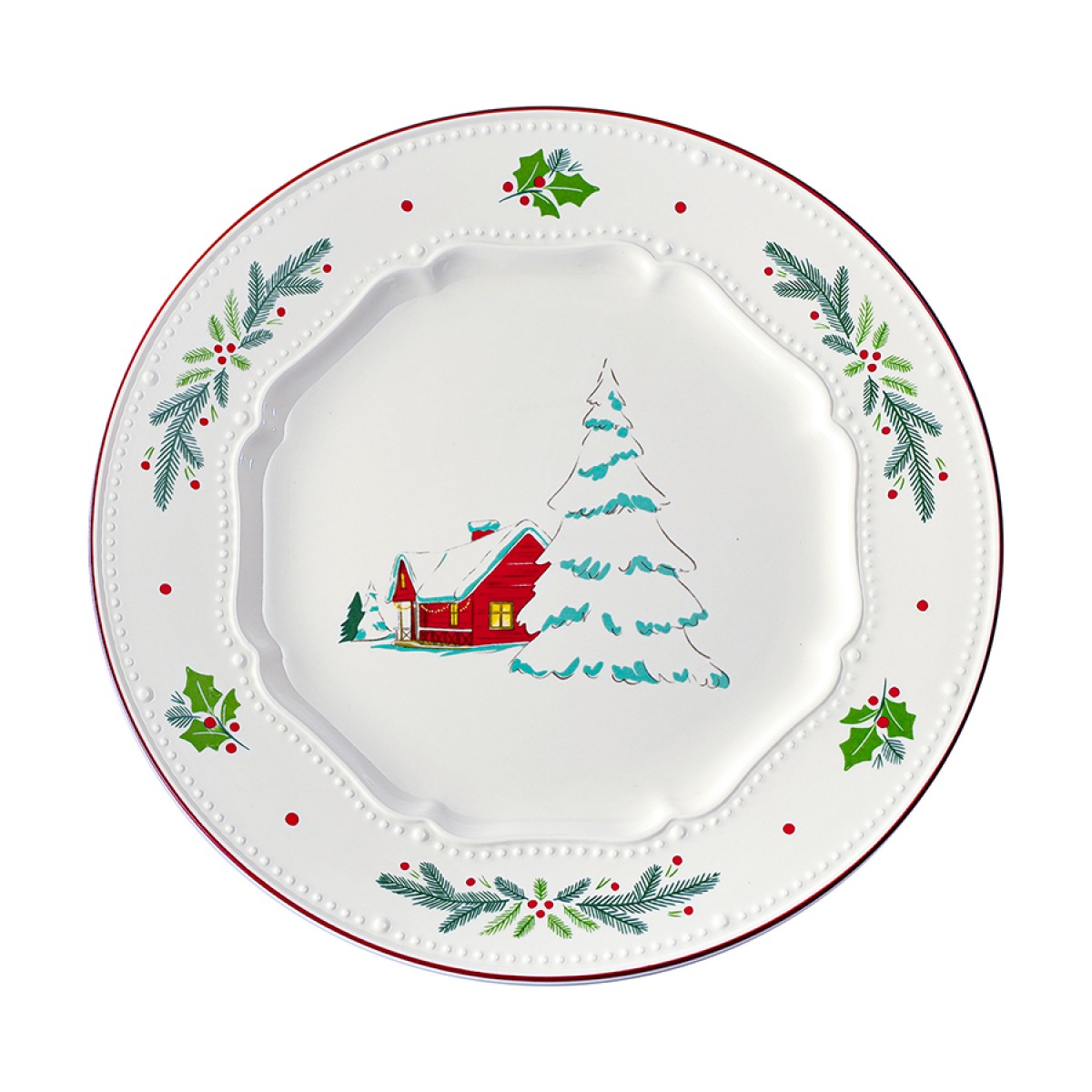 Набор из четырех тарелок nordic winter из коллекции new year essential, D23 см