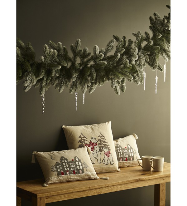 Подушка декоративная festive bears из коллекции new year essential, 45х45 см