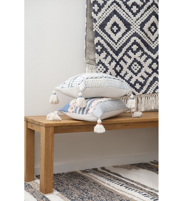 Чехол на подушку с кисточками и бахрамой из коллекции ethnic, 35х60 см