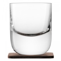 Набор стаканов с деревянными подставками renfrew whisky, 270 мл, 2 шт.
