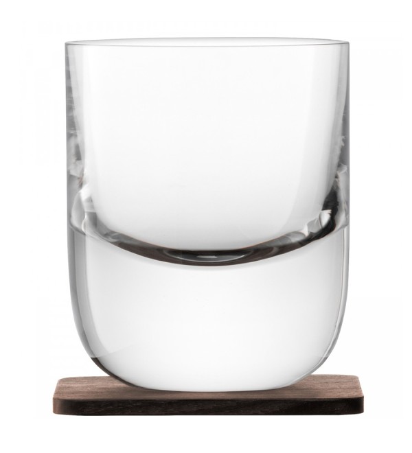 Набор стаканов с деревянными подставками renfrew whisky, 270 мл, 2 шт.