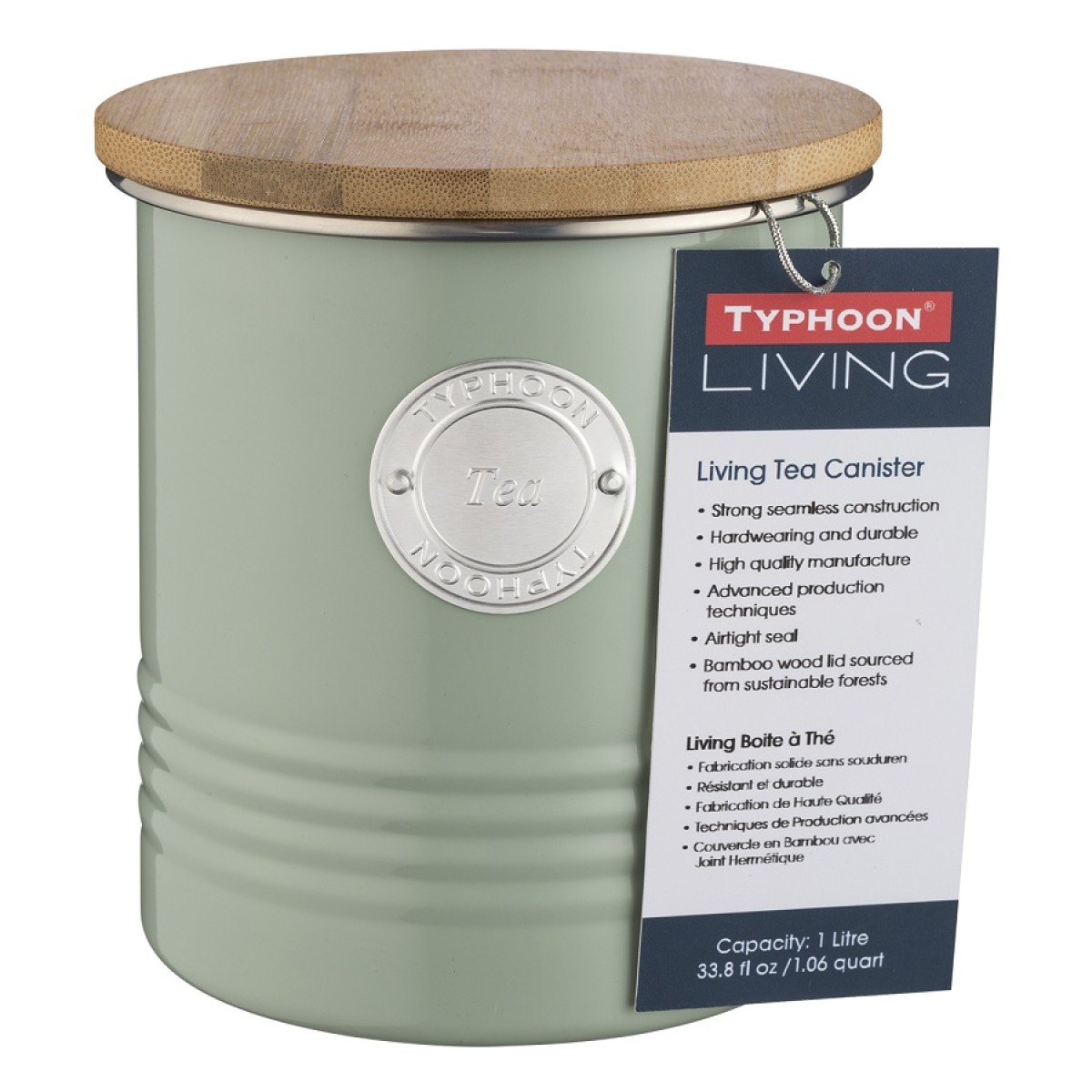 Емкость для хранения чая living зеленая 1 л