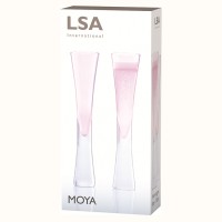 Набор бокалов для шампанского moya, 2 шт, 170 мл, розовый
