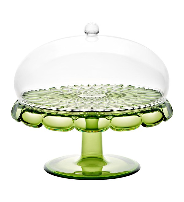 Блюдо для торта с крышкой vanity, D30 см, зеленое