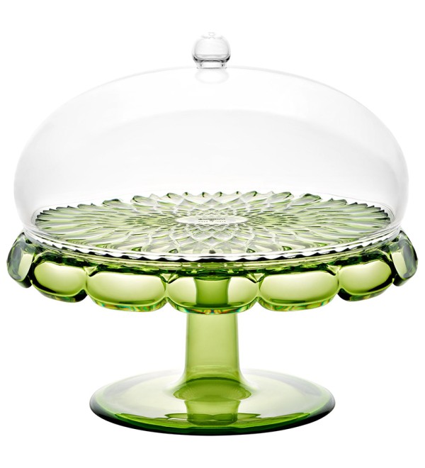 Блюдо для торта с крышкой vanity, D30 см, зеленое