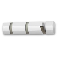 Вешалка настенная flip, 30,5 см, белая, 3 крючка