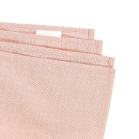 Скатерть на стол из умягченного льна с декоративной обработкой цвета пыльной розы essential, 143х143