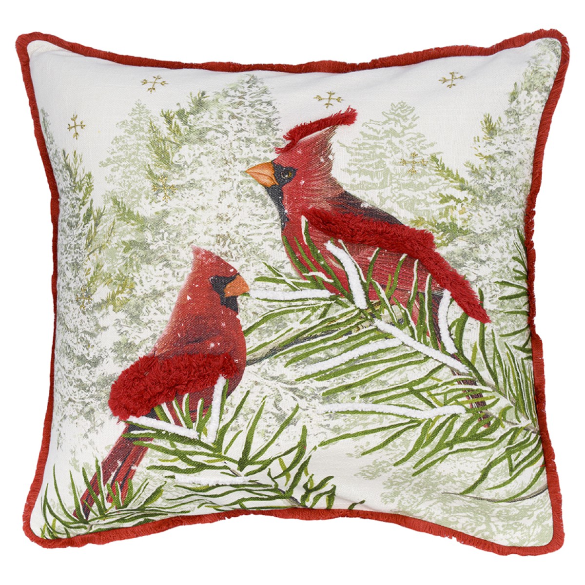 Подушка декоративная с рисунком northern cardinal из коллекции new year essential, 45х45 см
