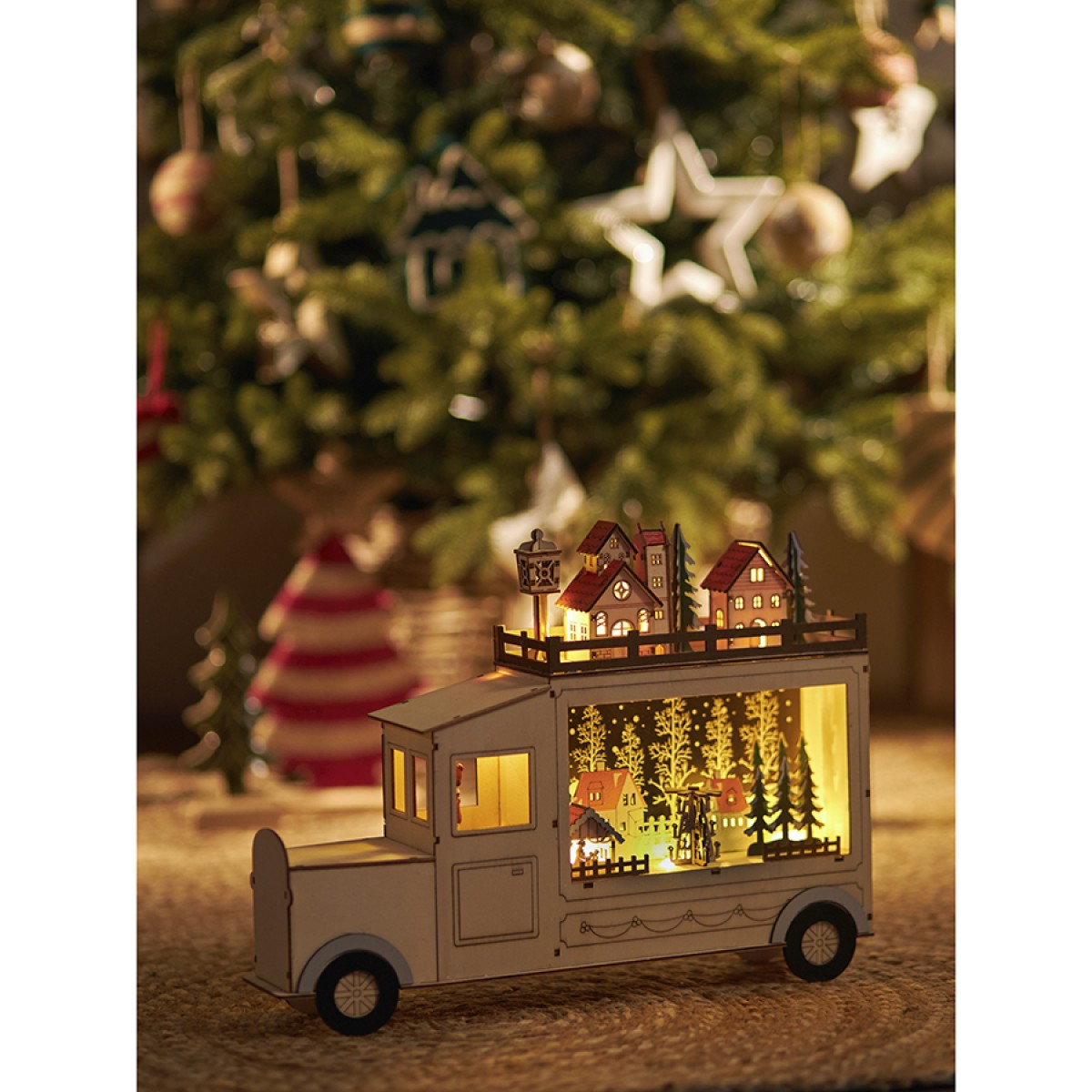 Декор новогодний с подсветкой festive truck из коллекции new year essential