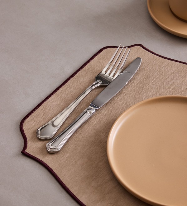 Салфетка сервировочная etica, 43,6х33 см, бежево-розовая