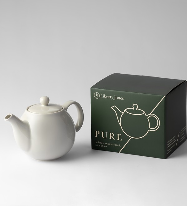 Чайник заварочный с ситом pure, 1 л, белый