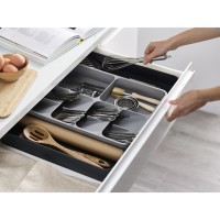 Органайзер для столовых приборов раздвижной drawerstore, серый