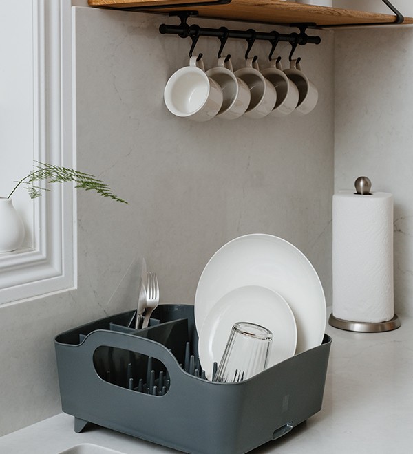 Сушилка для посуды tub, темно-серая