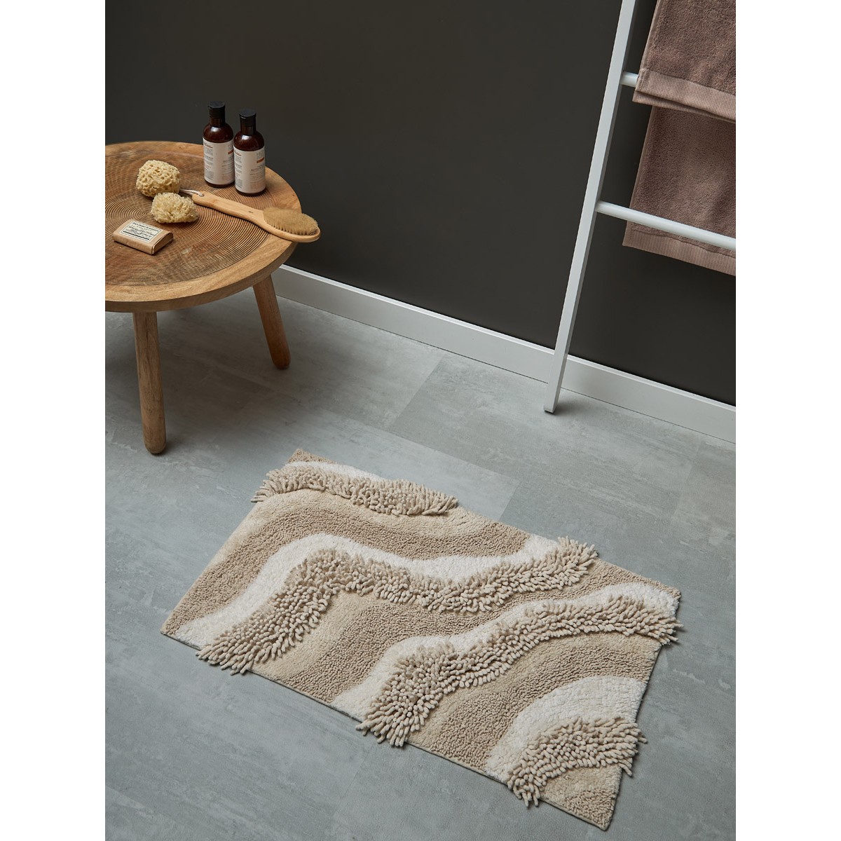 Коврик для ванной sands бежевого цвета из коллекции ethnic, 50x80 см
