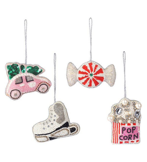 Набор елочных украшений christmas jewels из коллекции new year essential, 4 шт.