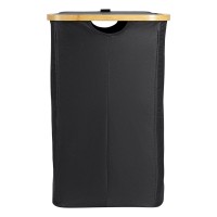 Корзина для белья с двумя отделениями neat twin, 53,5х33х53 см, черная
