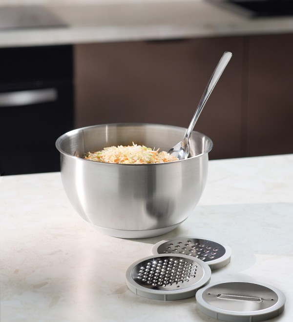 Миска стальная balance с крышкой и терками, 5 л
