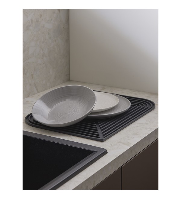 Коврик для сушки посуды dry flex, 34,6х44,6 см, графит