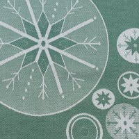 Салфетка из хлопка зеленого цвета с рисунком Ледяные узоры из коллекции new year essential, 53х53см