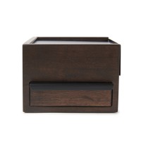 Шкатулка stowit mini, черная/орех