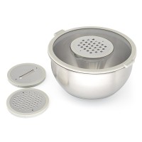 Миска стальная balance с крышкой и терками, 5 л