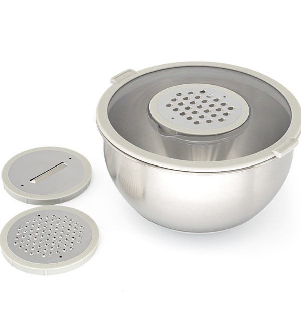 Миска стальная balance с крышкой и терками, 5 л