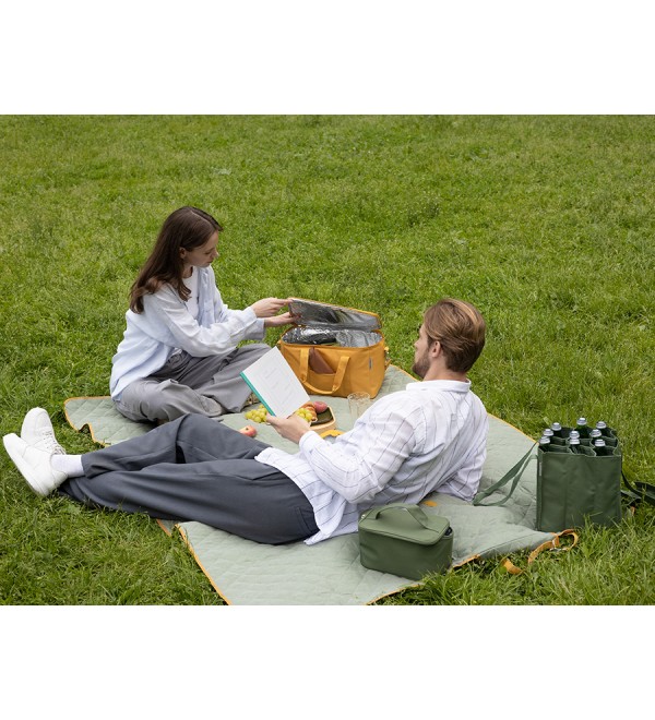 Сумка для бутылок smart picnic, темно-зеленая