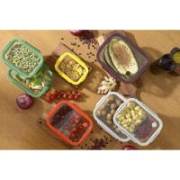 Контейнер для запекания и хранения прямоугольный click glass, 1 л, зеленый