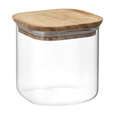 Банка для хранения квадратная glass acacia, 800 мл