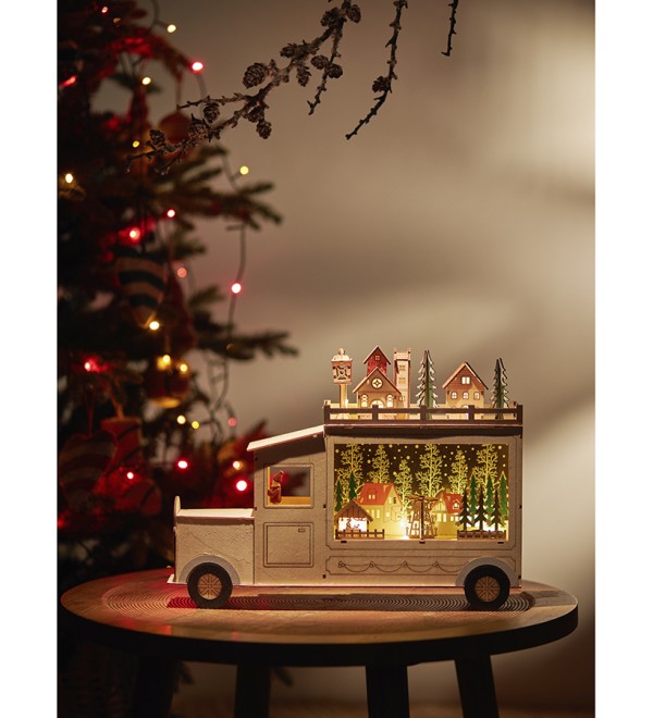 Декор новогодний с подсветкой festive truck из коллекции new year essential
