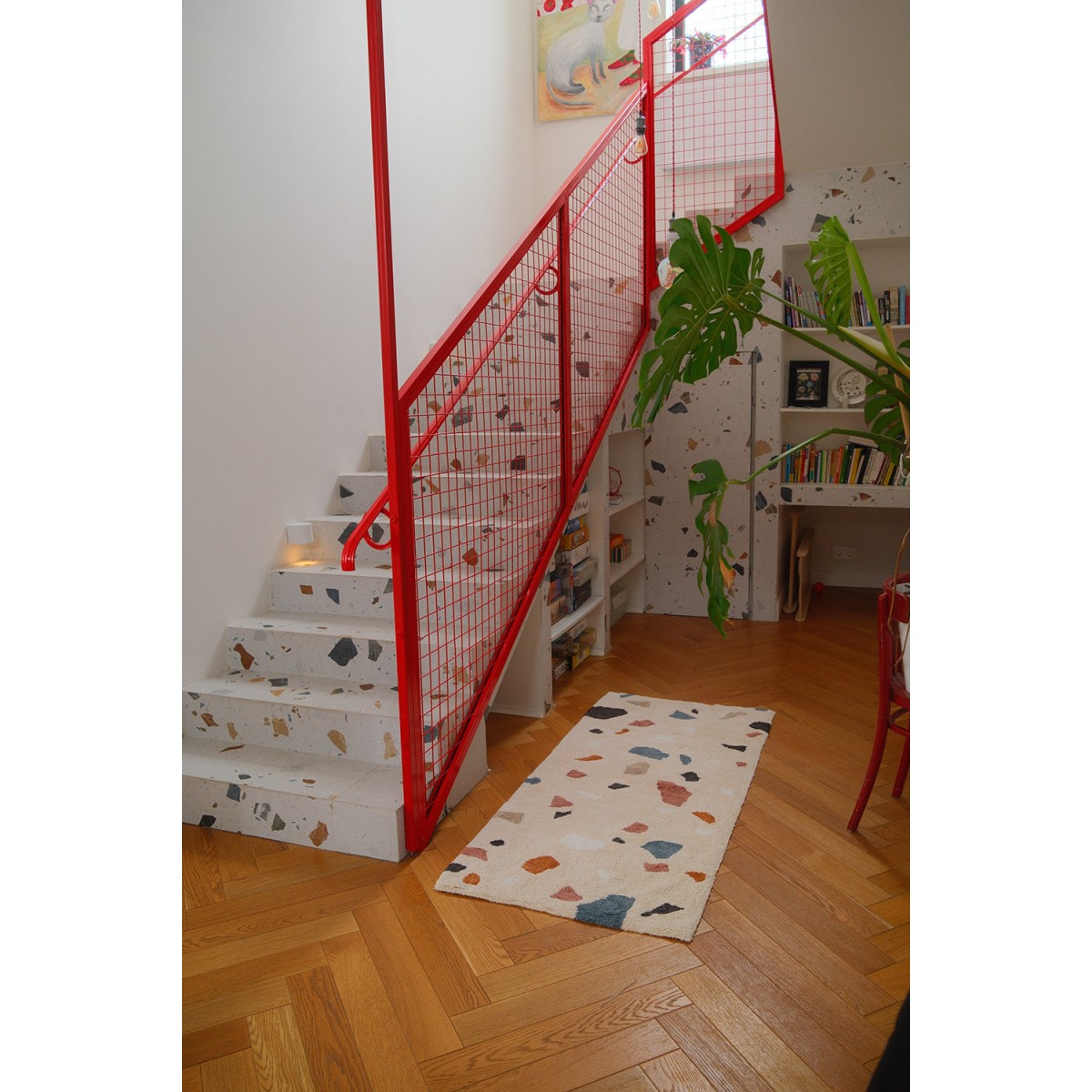 Ковер из хлопка terrazzo poetry из коллекции ethnic, 70х160 см