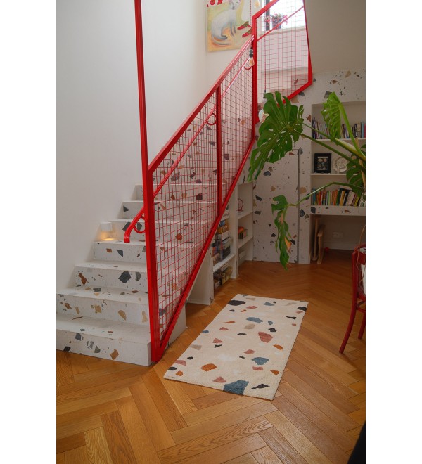 Ковер из хлопка terrazzo poetry из коллекции ethnic, 70х160 см