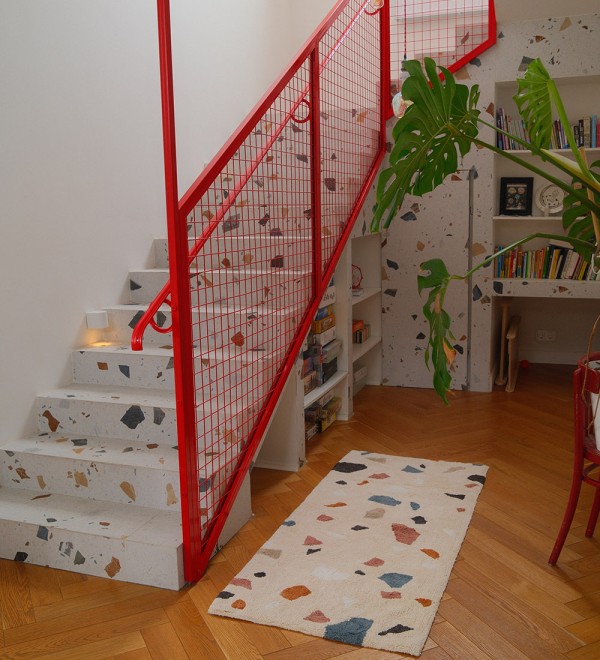 Ковер из хлопка terrazzo poetry из коллекции ethnic, 70х160 см