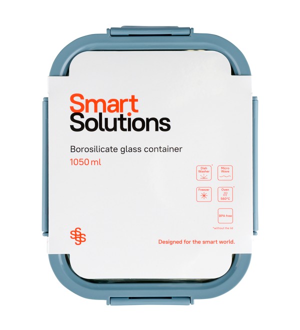 Контейнер для запекания, хранения и переноски продуктов в чехле smart solutions, 1050 мл, синий