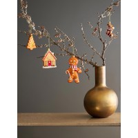 Набор ёлочных украшений ginger celebration из коллекции new year essential, 4 шт.