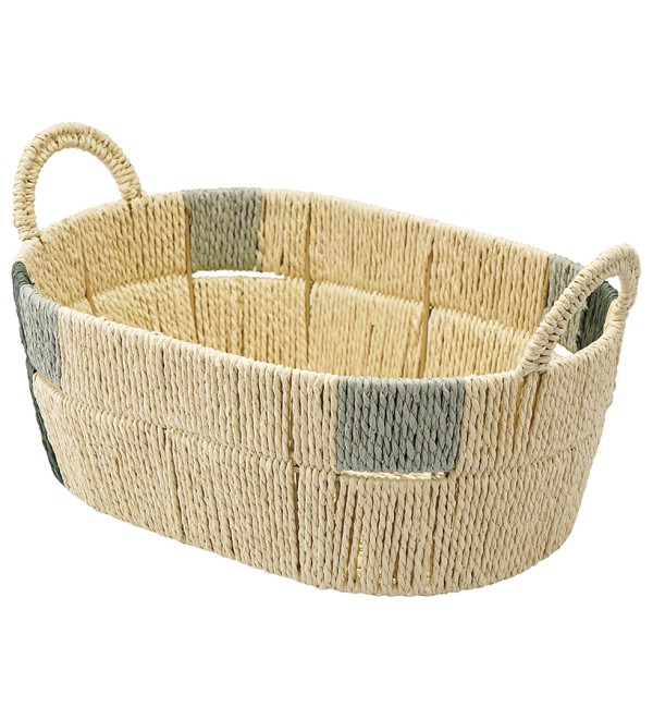 Корзина плетеная овальная bodhran sage из коллекции ethnic, размер l