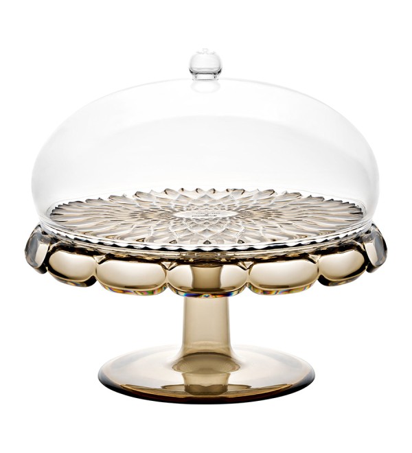 Блюдо для торта с крышкой vanity, D30 см, коричневое