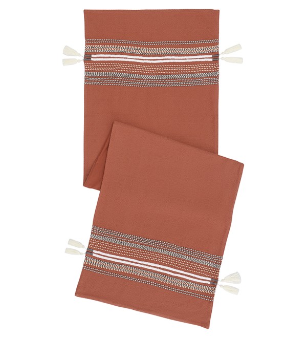 Дорожка на стол с вышивкой braids из коллекции ethnic, 45х150 см