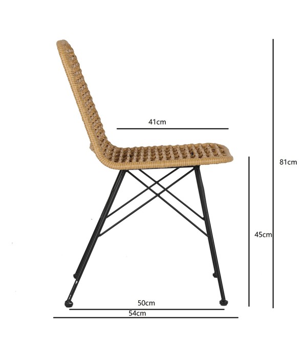 Стул vetle flat, ротанг