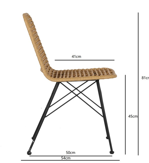 Стул vetle flat, ротанг
