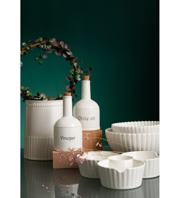 Бутылка для уксуса белого цвета из коллекции kitchen spirit, 250 мл