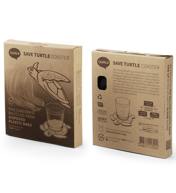 Подставка под стаканы save turtle, темно-серая
