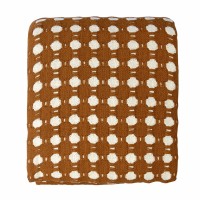 Покрывало из хлопка polka dots карамельного цвета из коллекции essential, 180х250 см