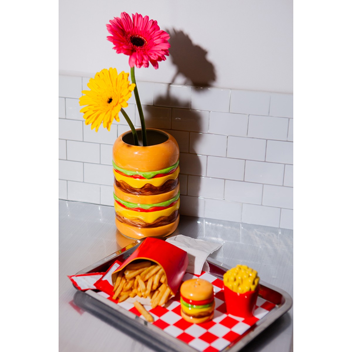 Ваза для цветов fast food, burger, 18 см