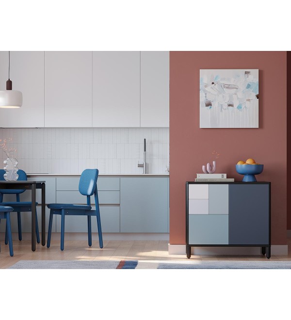 Панно декоративное fleur, 60х60 см, голубое