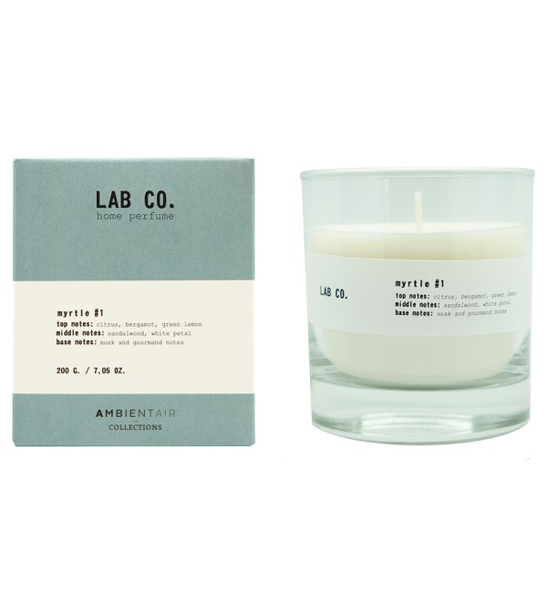 Свеча ароматическая lab co, myrtle, 40 ч